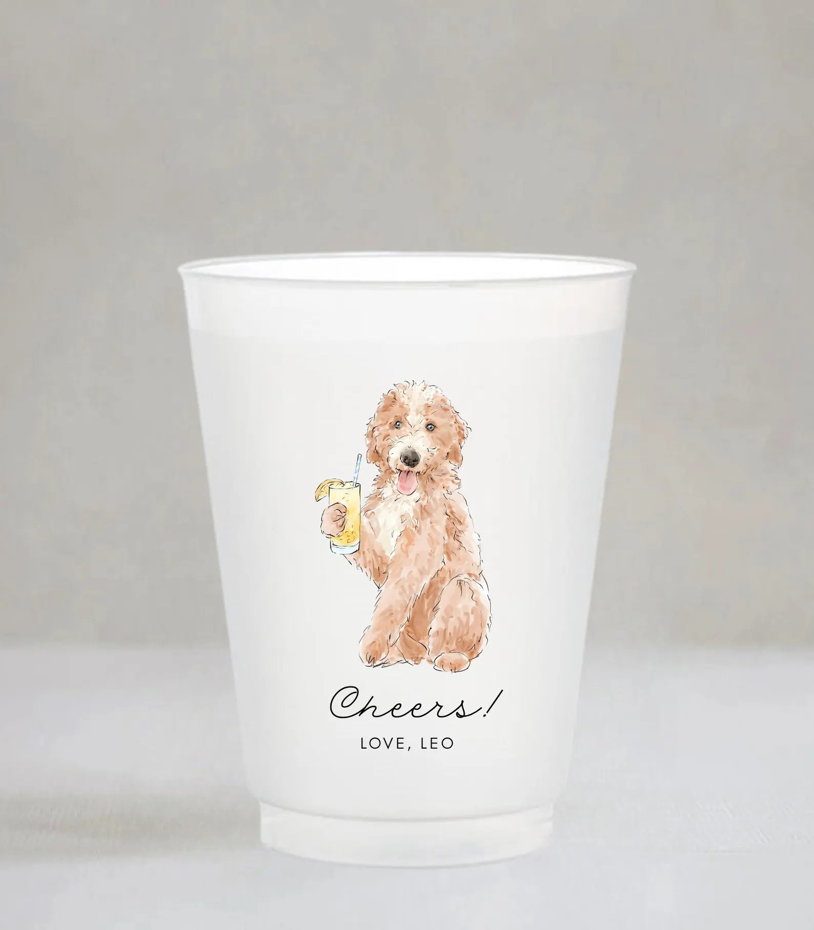 Custom Watercolor Pet Sketch on Frosted Cup, Hand Drawn Pet Cocktail Cup, Pet Illustration, Weddi... | Etsy (US)