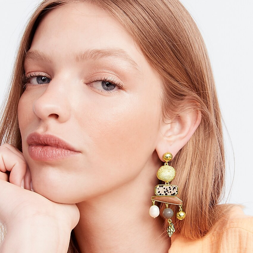 Mixed stone charm earrings | J. Crew US