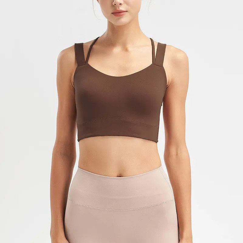 Sports Yoga Bra Longline Bra Fitness beautiful Back Cross Push Up Shockproof Fitness Gym Crop Top... | DHGate