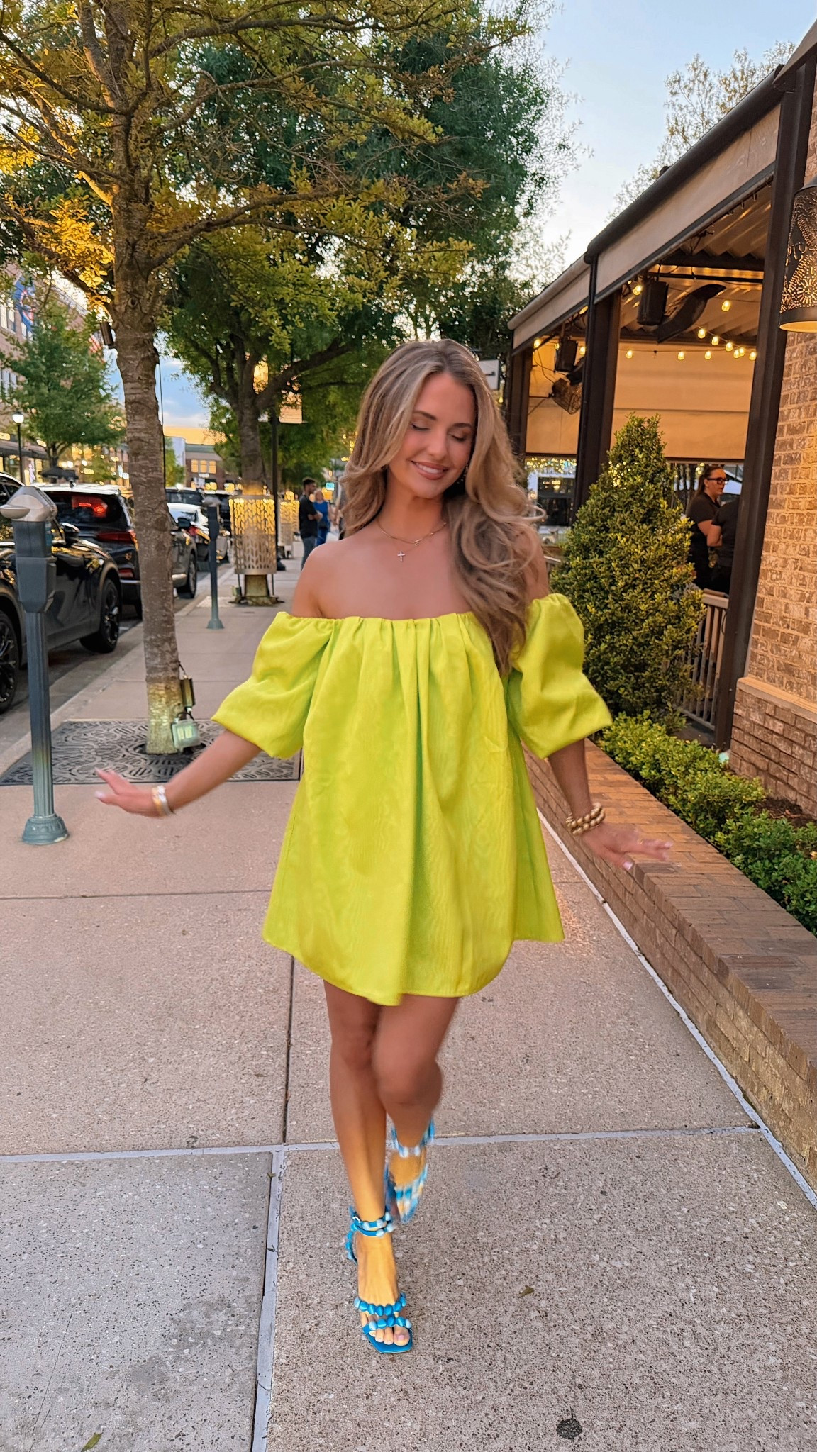 a little out on the town ootd 💚🥂💛 wearing size xs in this green revolve dress! 

#LTKgrwm #LTKFestival #LTKootd
