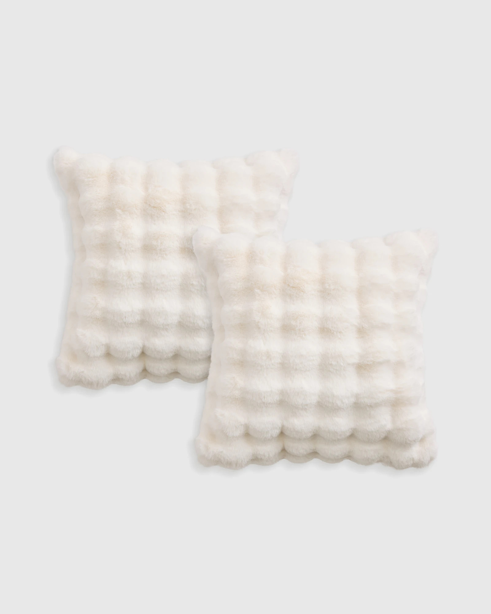 Ruched Faux Fur Pillow Cover - Set of 2 | Quince