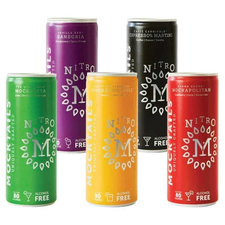 Mocktails Uniquely Crafted - Nitro Variety Pack, Non Alcoholic Cocktails, 6.8 oz, 6 Pack | Walmart (US)