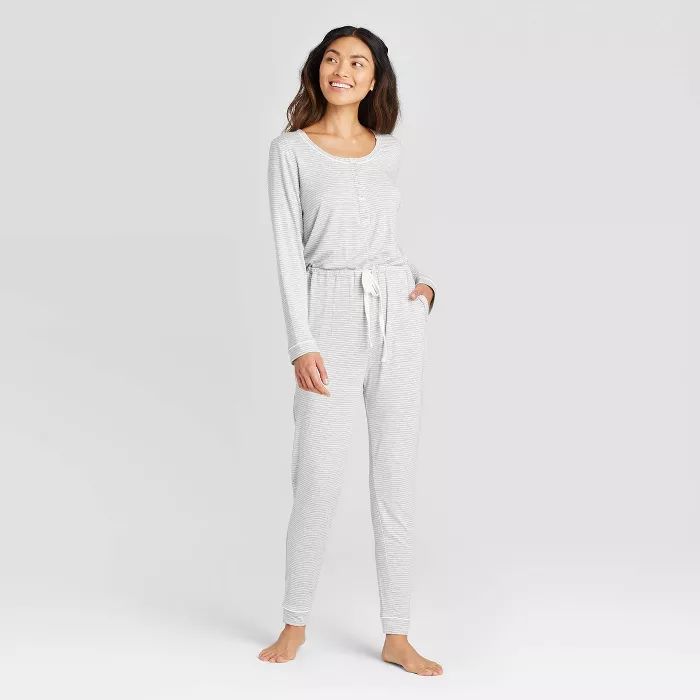 Women's Beautifully Soft Henley Jumpsuit - Stars Above™ | Target