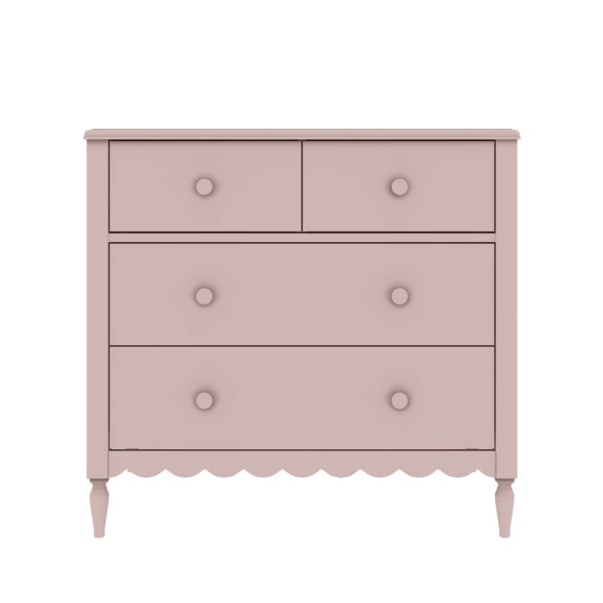 Charlotte 4 Drawer Dresser, Blossom Pink | Wayfair North America
