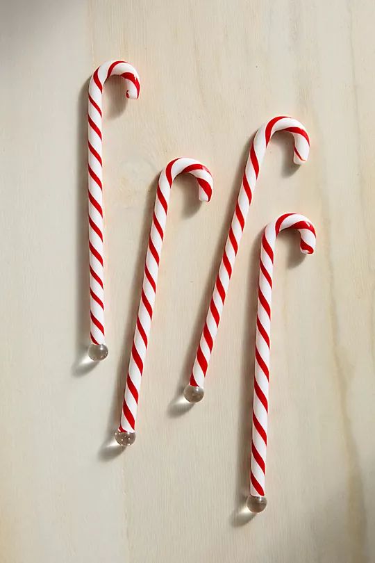 Candy Cane Drink Stirrers, Set of 4 | Anthropologie (US)