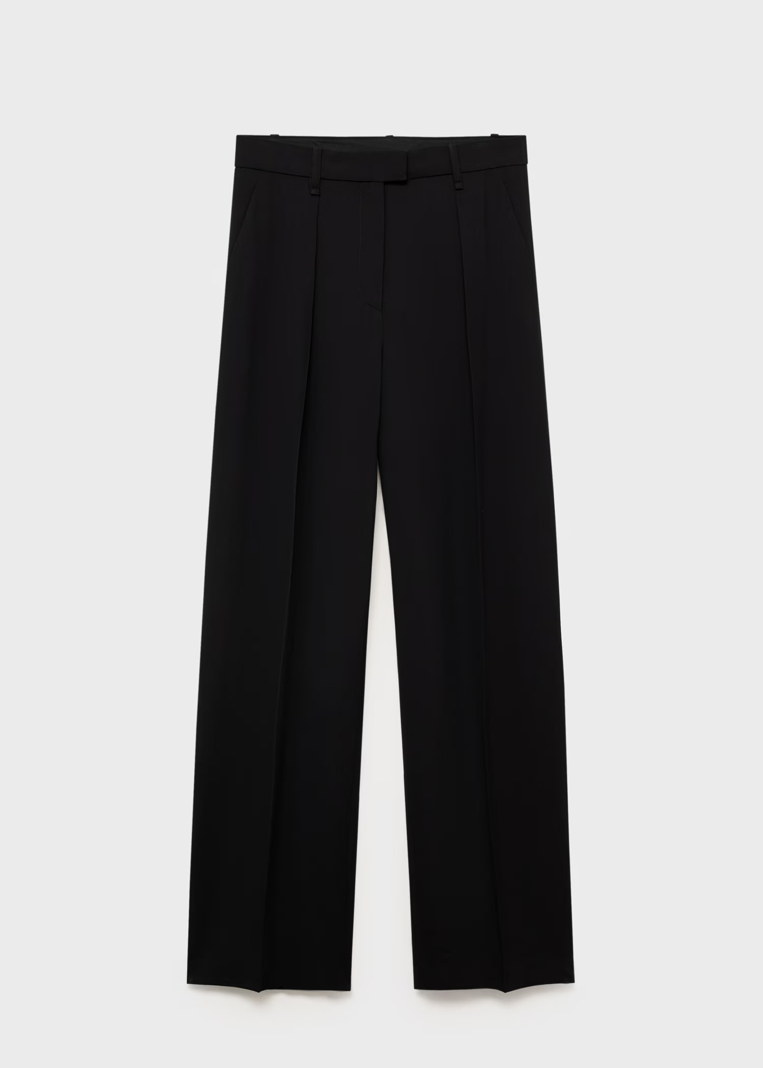 Straight-fit lyocell pants with pleats - Women | MANGO USA | Mango (US/MX/AU)