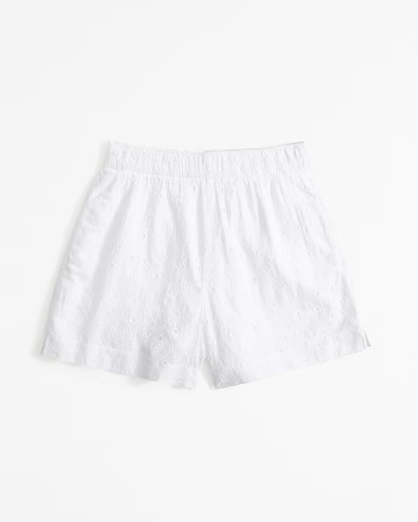 Women's Schiffli Embroidered Pull-On Short | Women's Bottoms | Abercrombie.com | Abercrombie & Fitch (US)