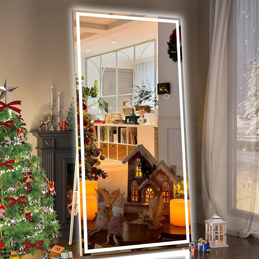 Hasipu Full Length Mirror with Lights, 79" x 32" LED Lighted Floor Standing Mirror, Full Body Dre... | Amazon (US)