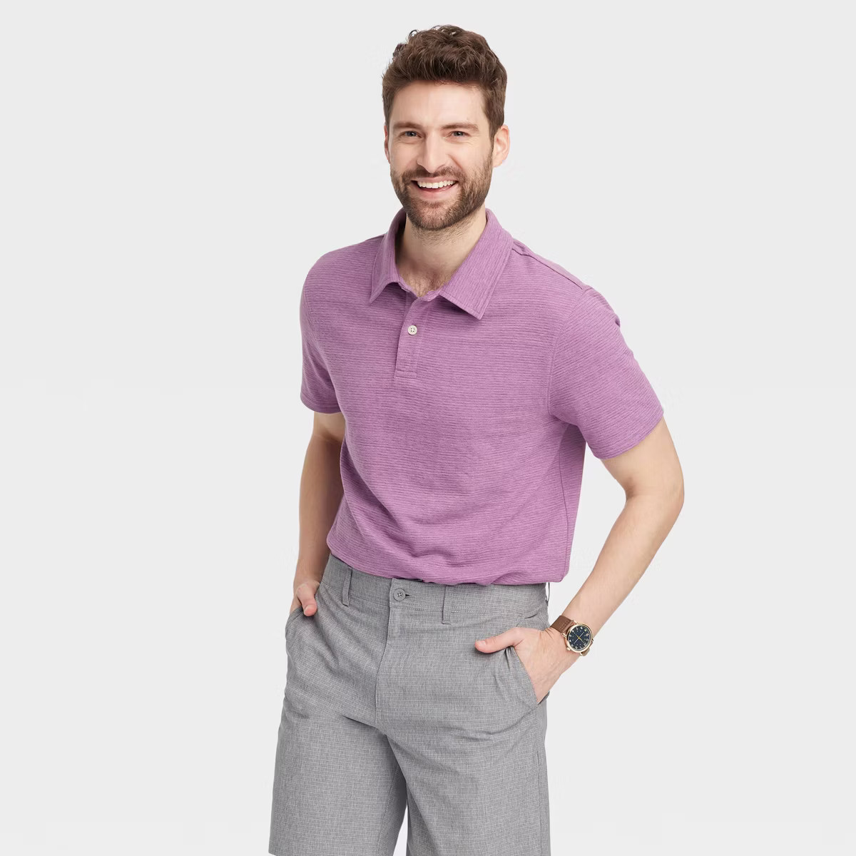 Men's Standard Fit Short Sleeve Polo Shirt - Goodfellow & Co™ | Target