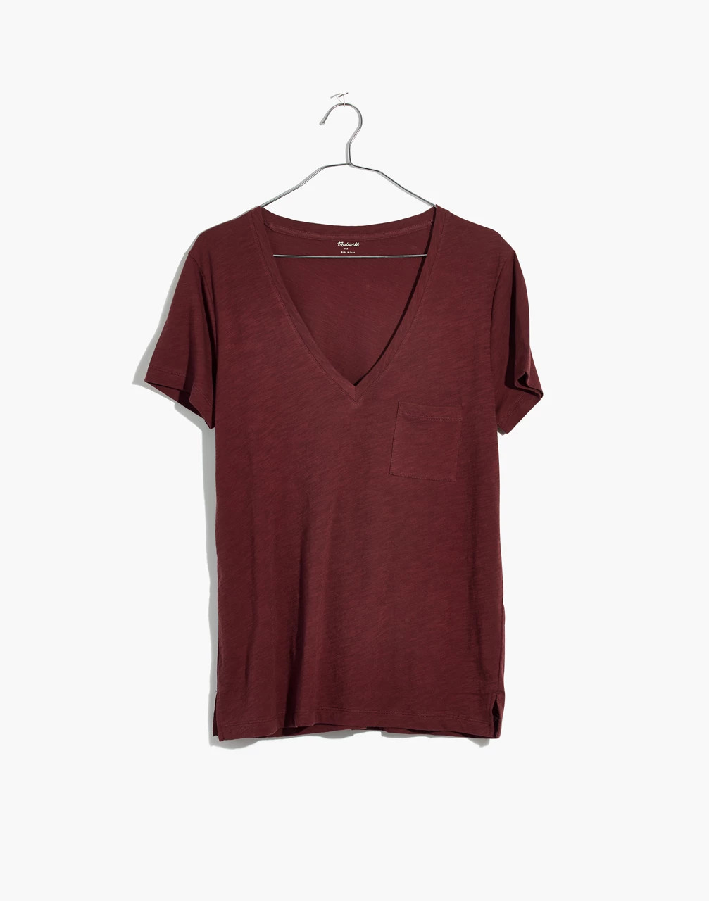 Whisper Cotton V-Neck Pocket Tee | Madewell