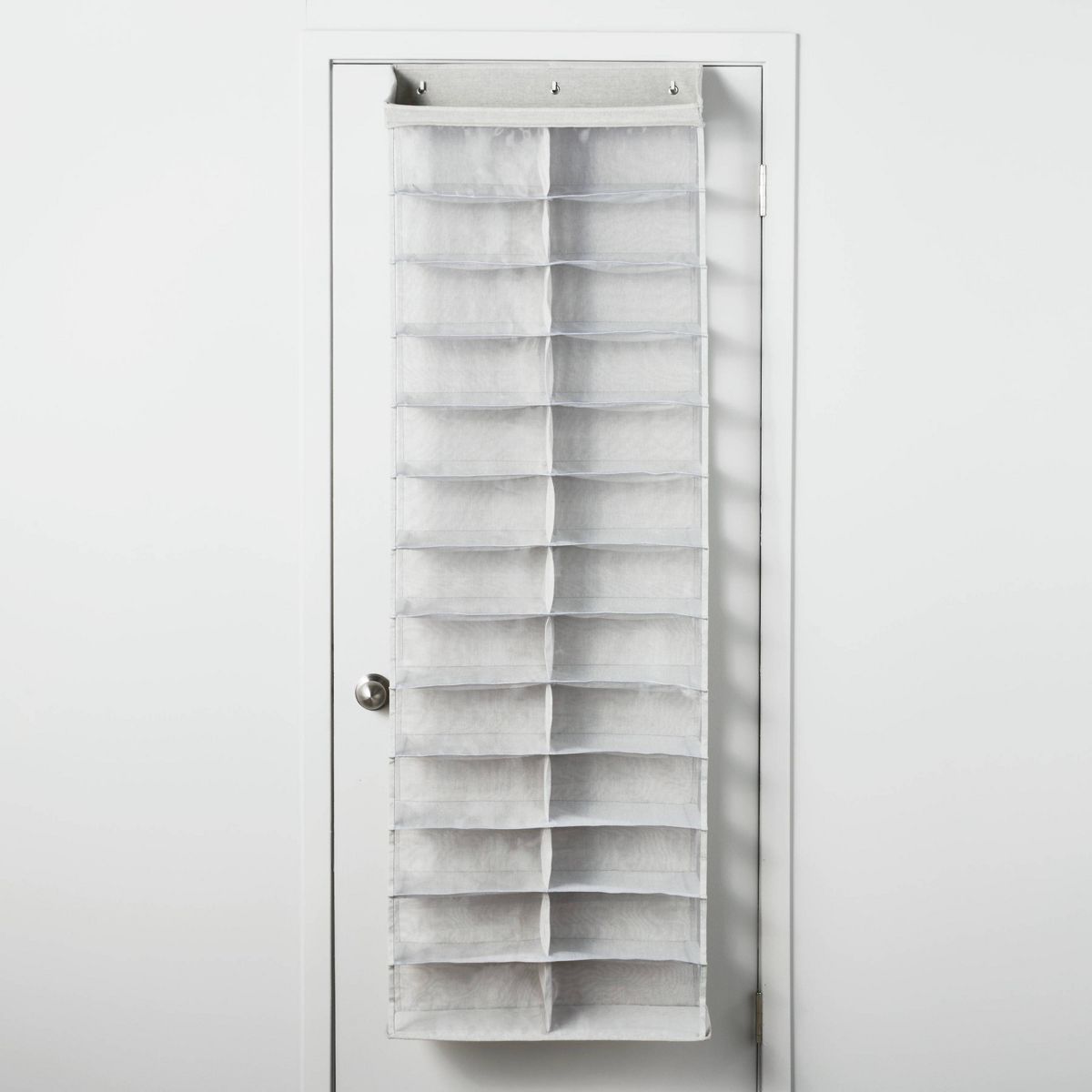 Over The Door 26 Shelf Mesh Shoe Organizer Light Gray - Brightroom™ | Target
