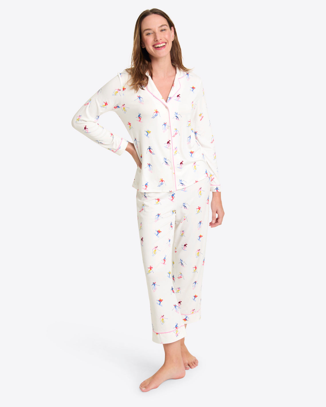 Linda Long-Sleeve Pajama Set in Ski School | Draper James (US)