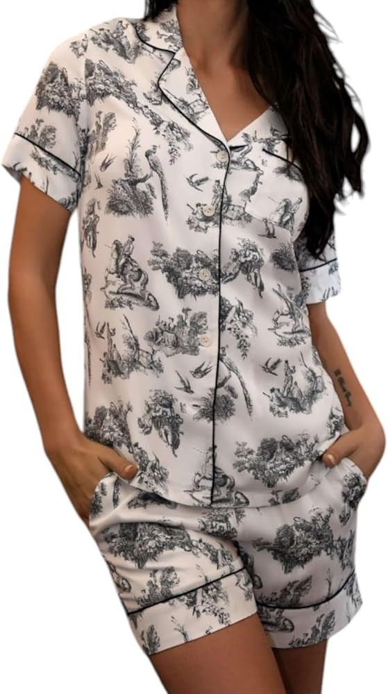 Women's Italian-Designed Short Pajama Set - Silky-Soft, 100% Natural Luxe Viscose Rayon | Amazon (US)