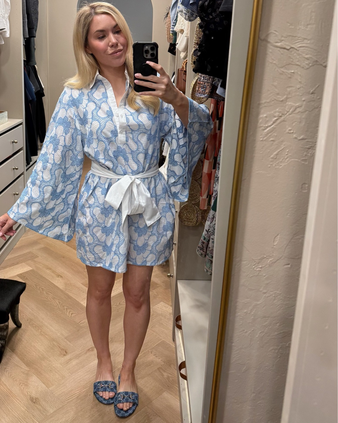 Perfect summer dress!! Wear it with or without a belt!

Also linked to here I bought these Gucci slides for less.

#LTKootd #LTKdayinmylife #LTKmorningroutine