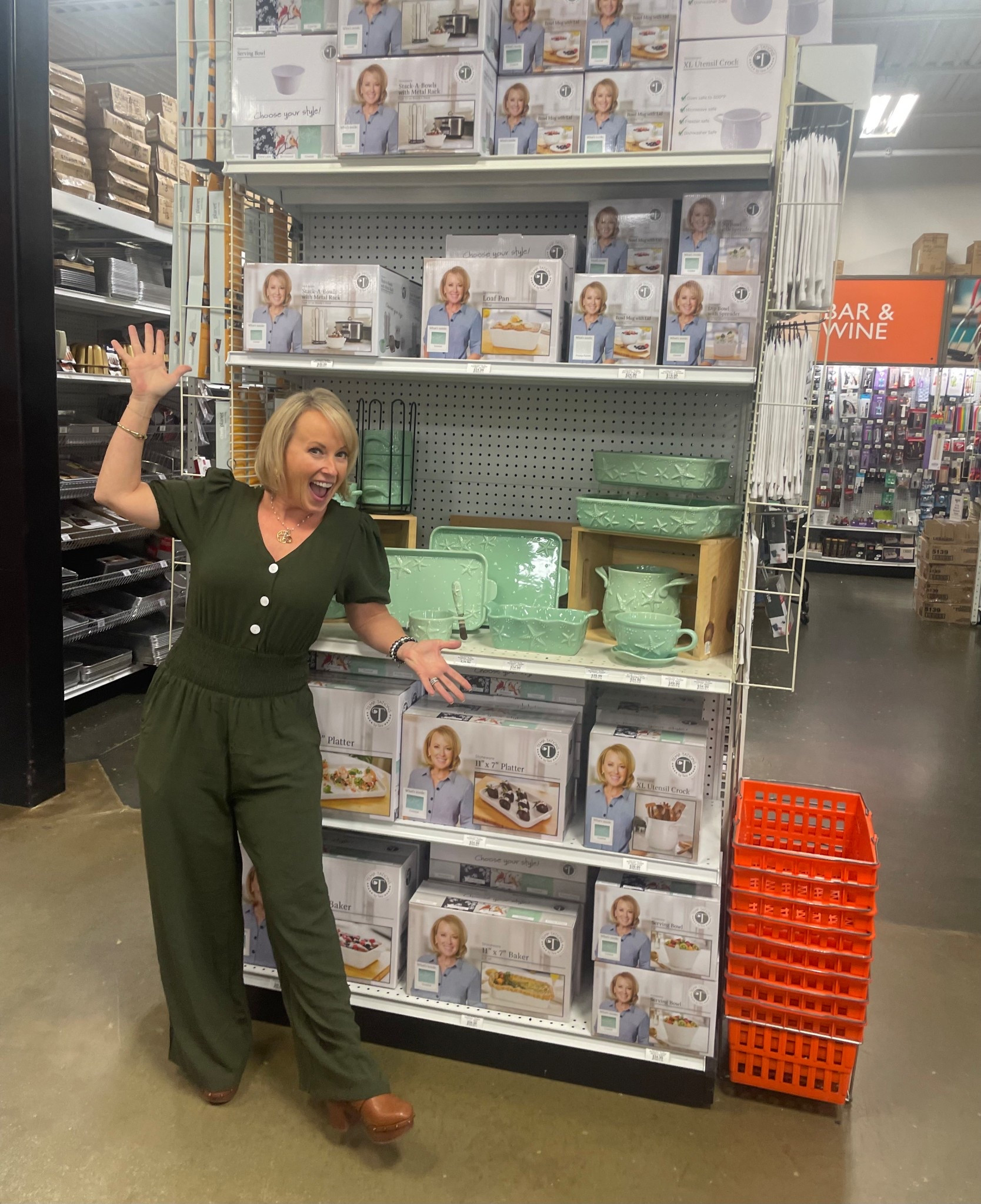 Seeing Tara at Home on store shelves for the first time was such a special moment! I went to Kitchen & Company, one of our local retailers in Lewes, DE for a Facebook Live to celebrate the launch of bringing my line to stores and wore this cute jumpsuit from Amazon. Not only is it comfy, but it’s also perfect for the warm fall weather! I paired this look with these cute Walmart clogs and my go-to gold bracelet from Amazon. Shop my look and keep an eye out for Tara at Home at a speciality store near you!

#LTKSeasonal
