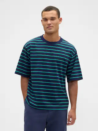 Vintage Soft Stripe Boxy T-Shirt | Gap Factory