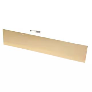 Everbilt 8 in. x 34 in. Bright Brass Kick Plate 14300 | The Home Depot