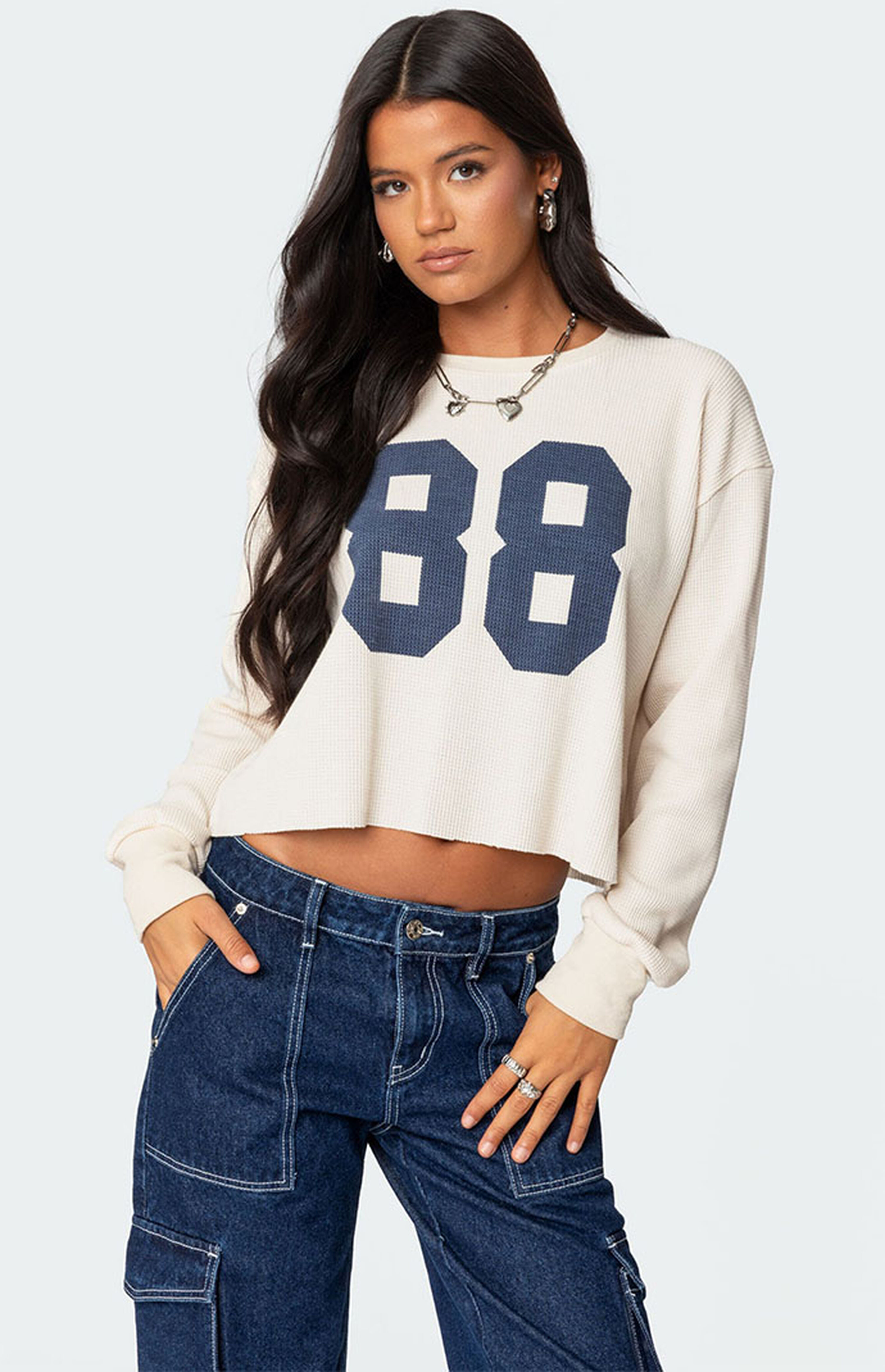 Edikted 88 Waffle Long Sleeve T-Shirt | PacSun