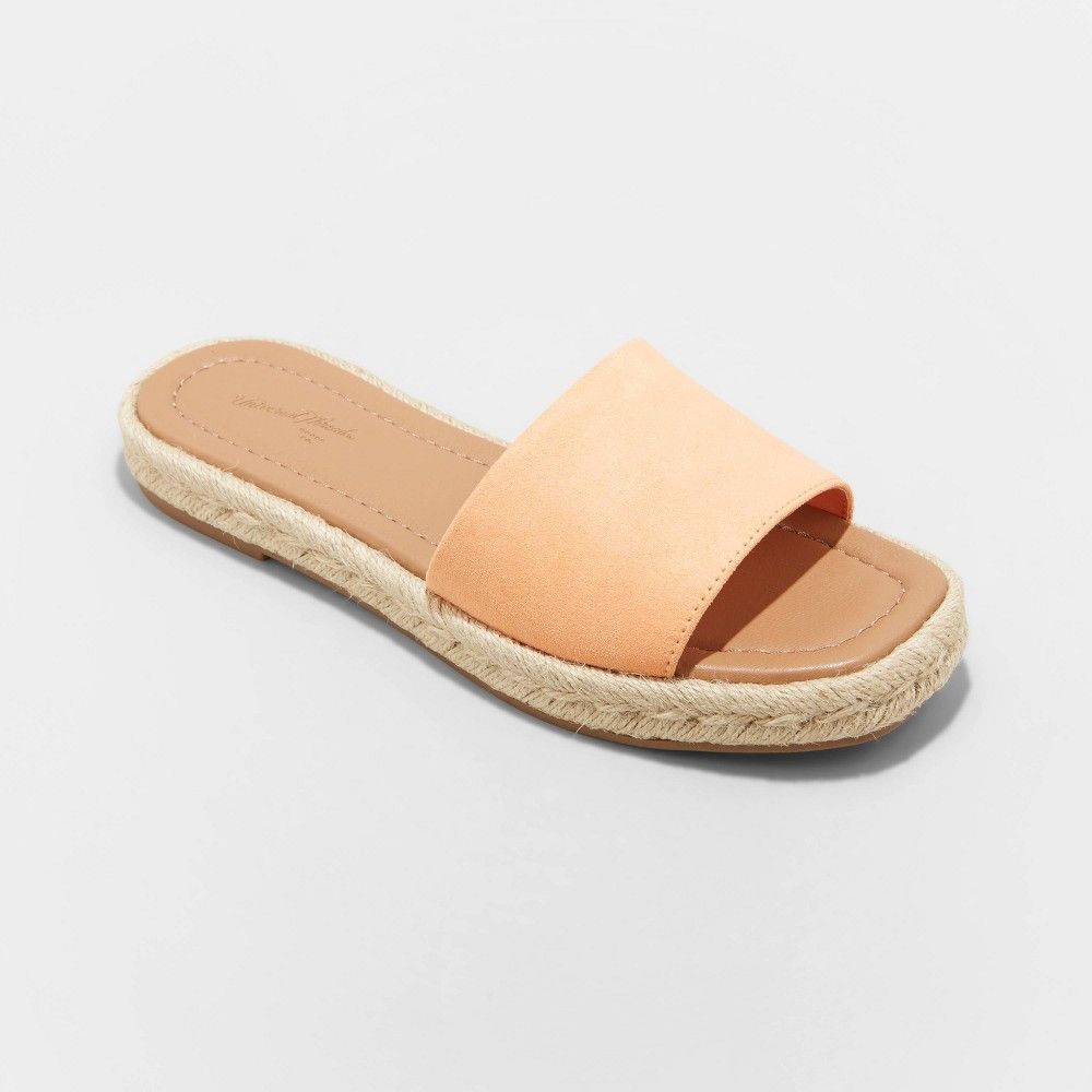 Women's Maren Square Toe Espadrille Slide Sandals - Universal Thread Orange 5 | Target