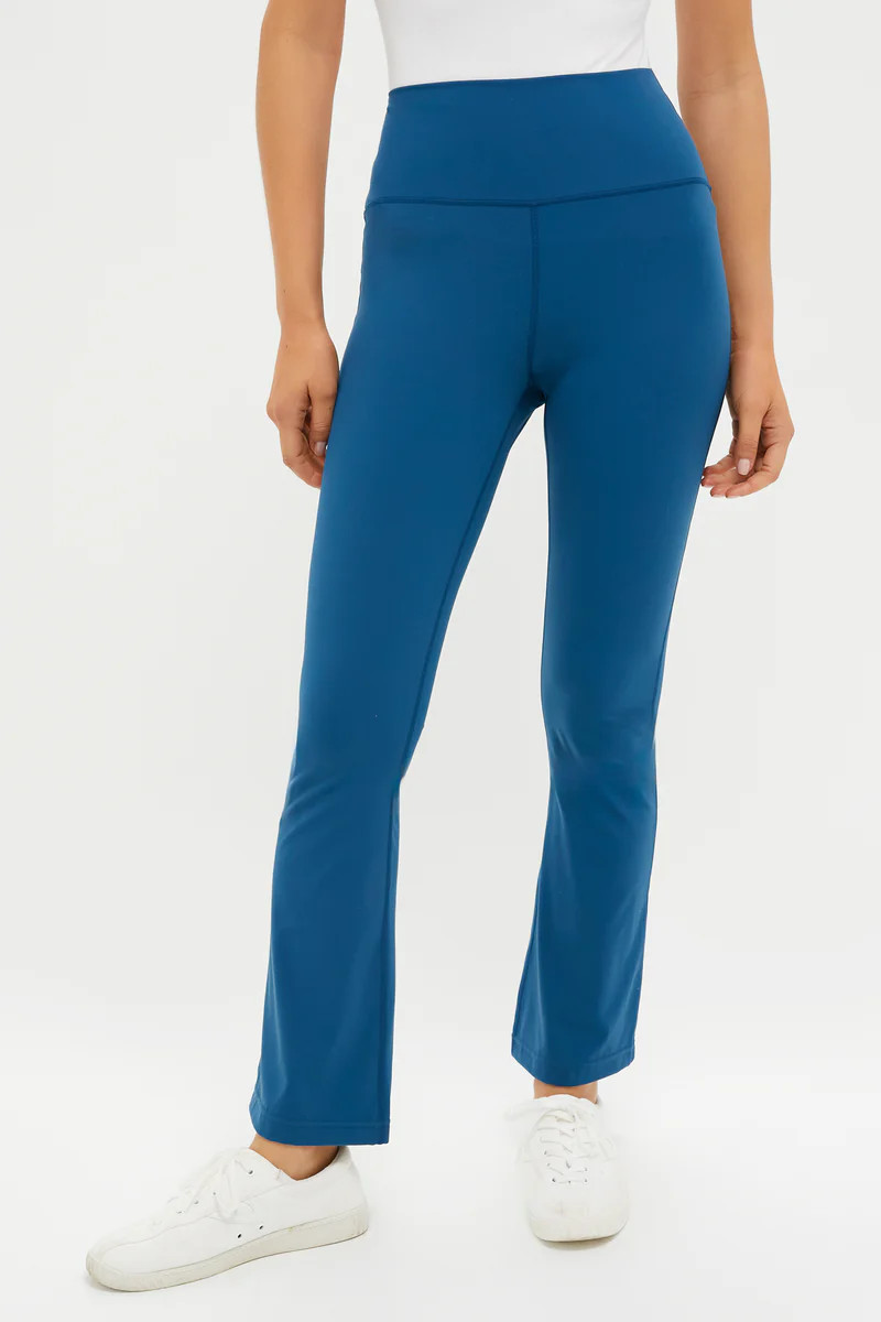 Harbor Blue High Rise Compression Spandex Millie Yoga Pant | Tuckernuck (US)