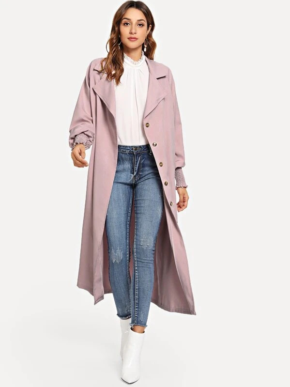 Single Breasted Solid Coat | SHEIN