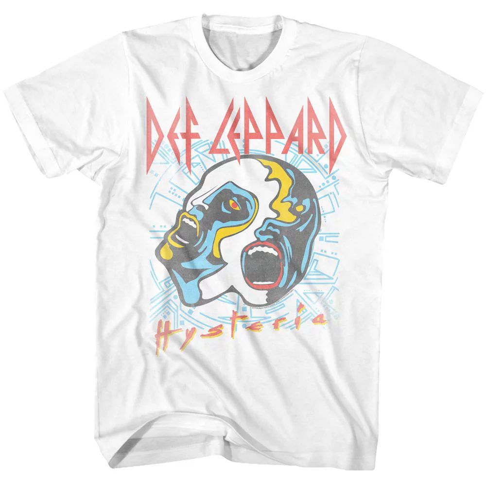 Def Leppard Faces White Adult T-Shirt | Walmart (US)