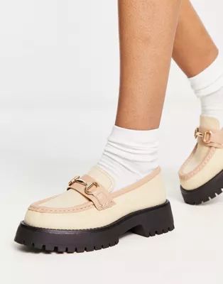 ASOS DESIGN – Monster – Loafer aus natürlichem Material mit dicker Sohle | ASOS (Global)