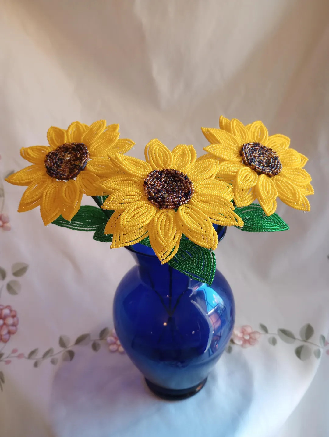 French Beaded Yellow Sunflowers - Etsy | Etsy (US)