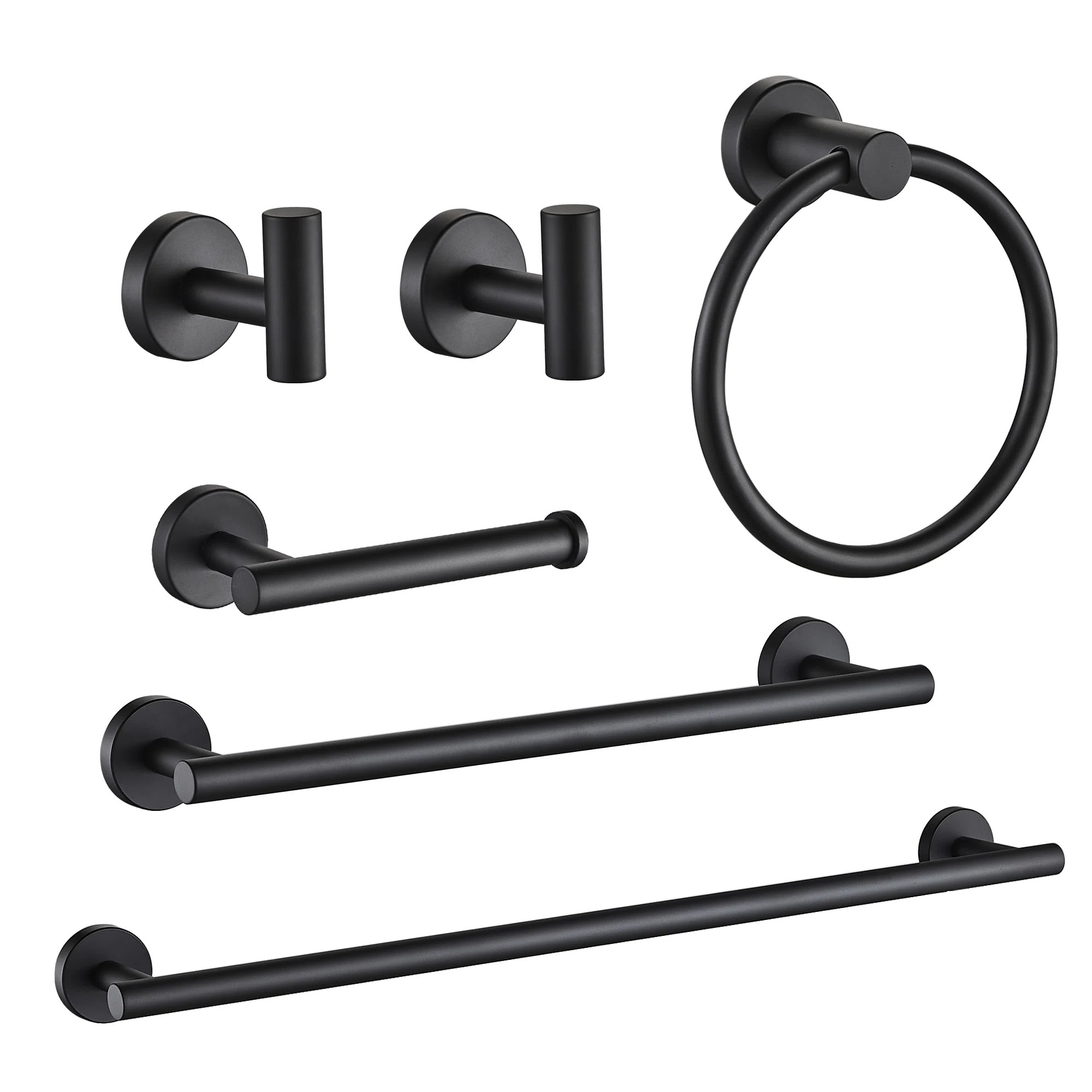 6 - Piece Bathroom Hardware Set WW0216B-6 | Wayfair North America