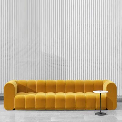 86.6" Modern Velvet Upholstered Sofa 3-Seater Sofa Luxury Sofa Solid Wood Frame-Homary | Homary