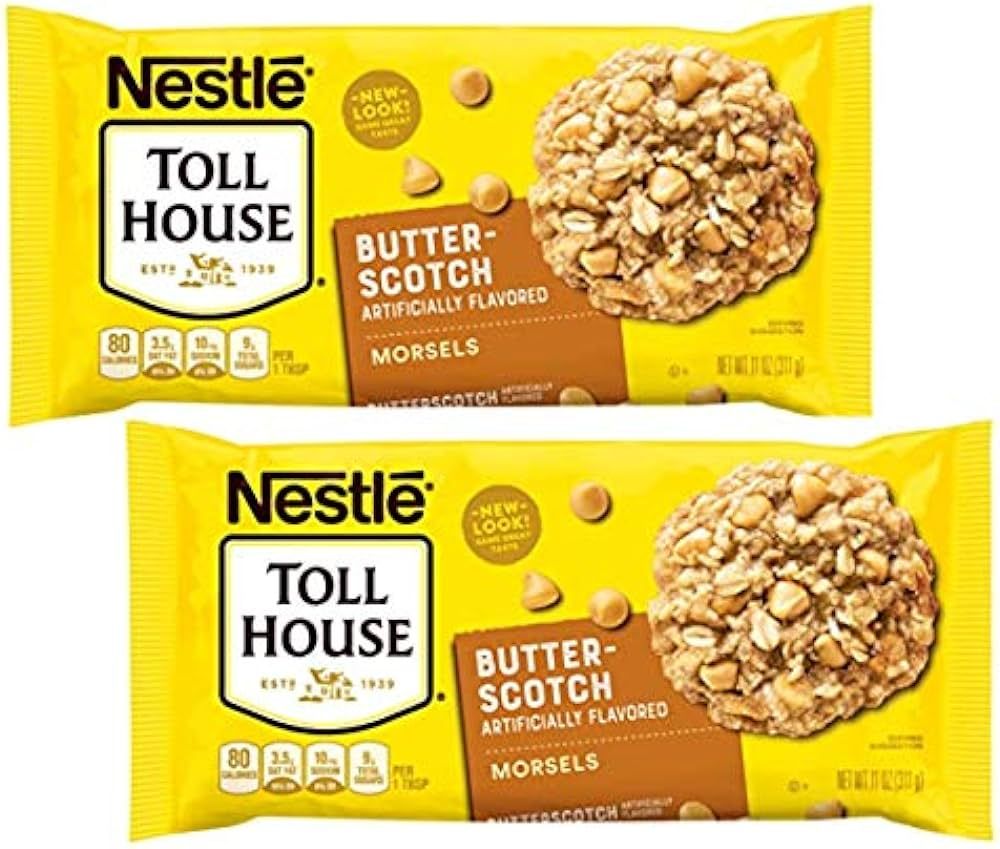 Nestle Toll House Butterscotch Morsels Chips for Baking, Toppings - 2 Pk (22 oz) | Amazon (US)