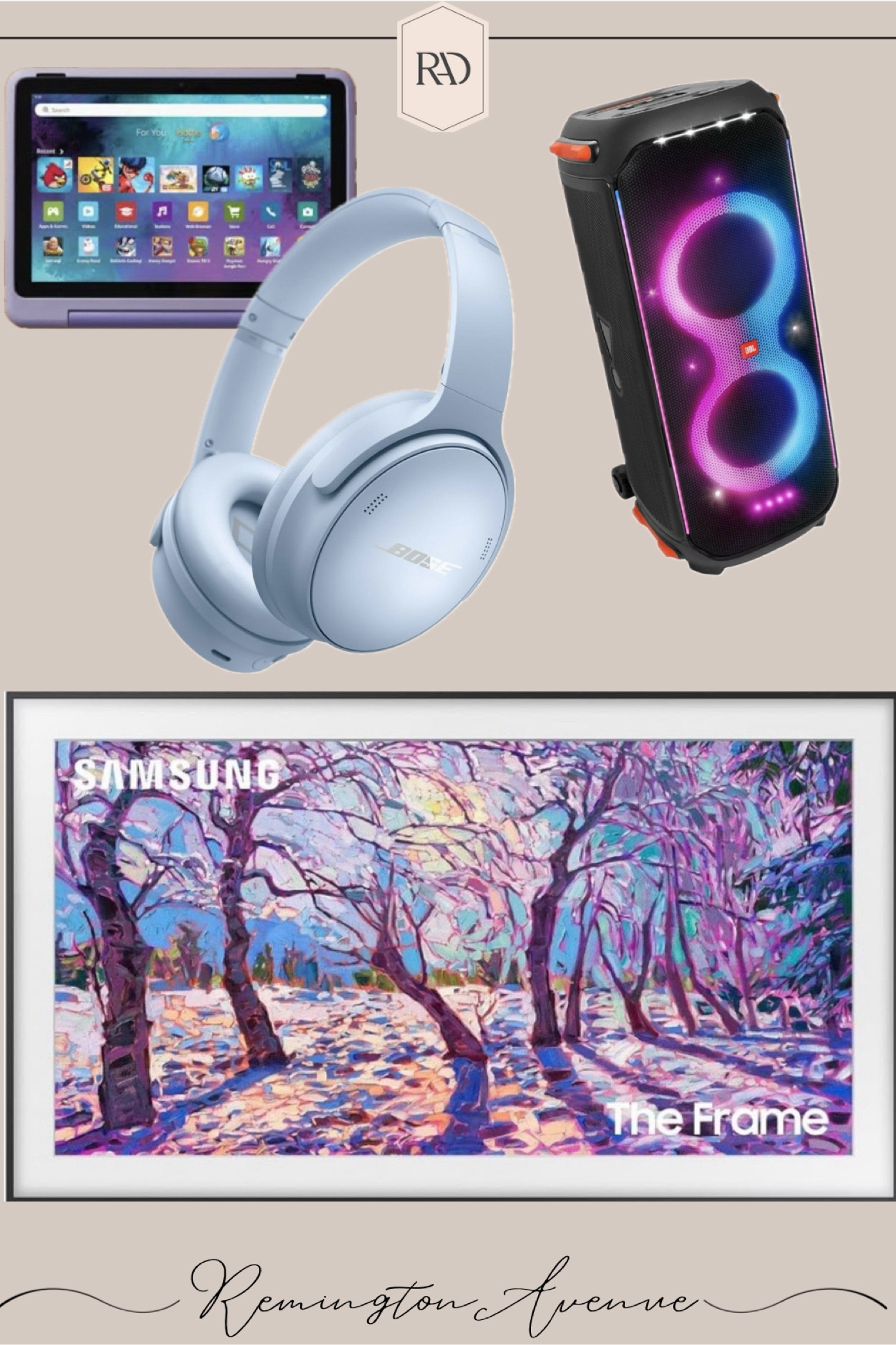 Prime Days Electronic deals that are worth the hype!
Frame TV, Bose over the ear headphones, party box speaker with built in lights, Fire tablet HD 10 kids pro, echo show, Victoria vinyl record player, Bose TV sound bar speaker

#LTKHome #LTKSaleAlert