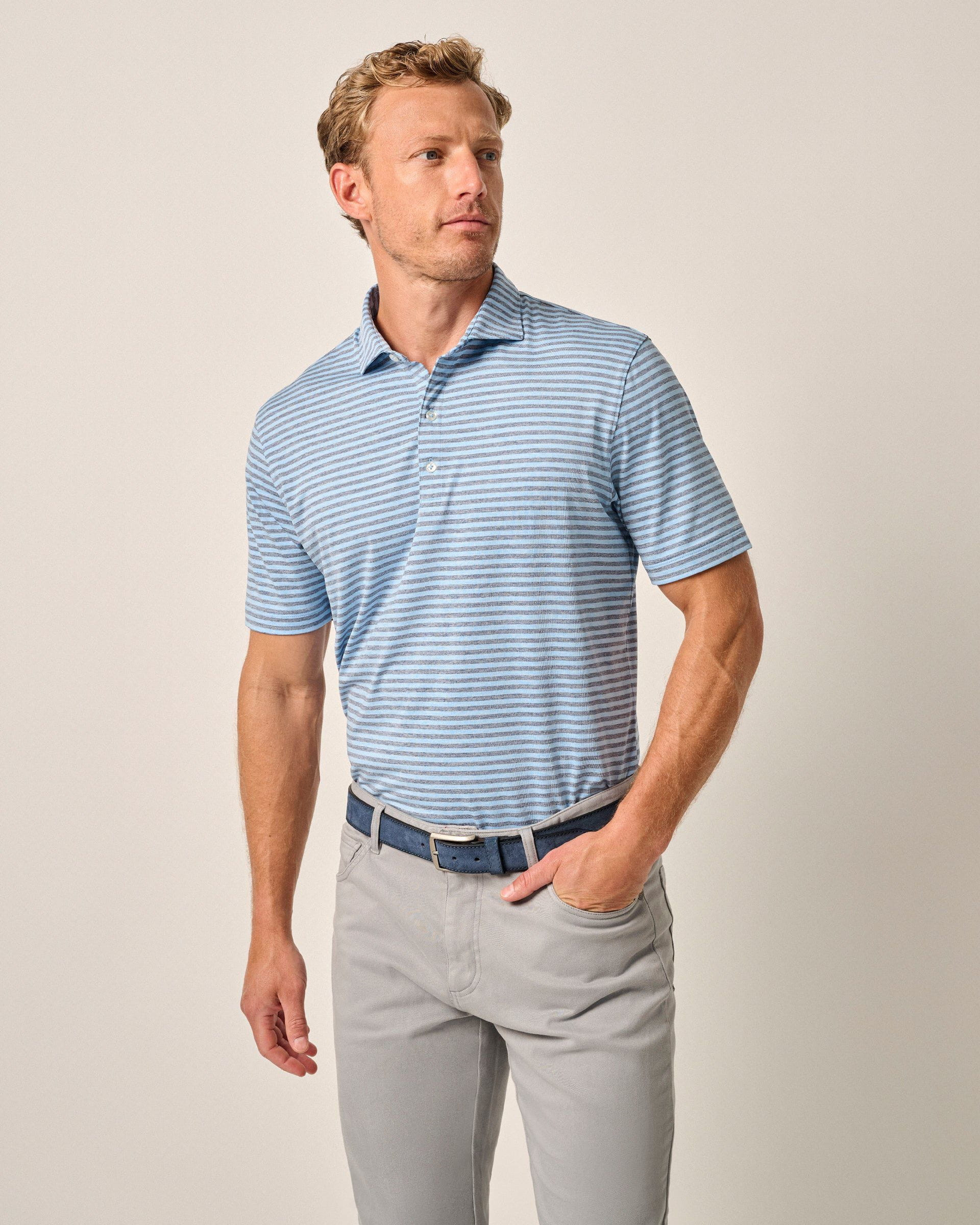 Performance Jersey Polo - Reese Stripe | johnnie O