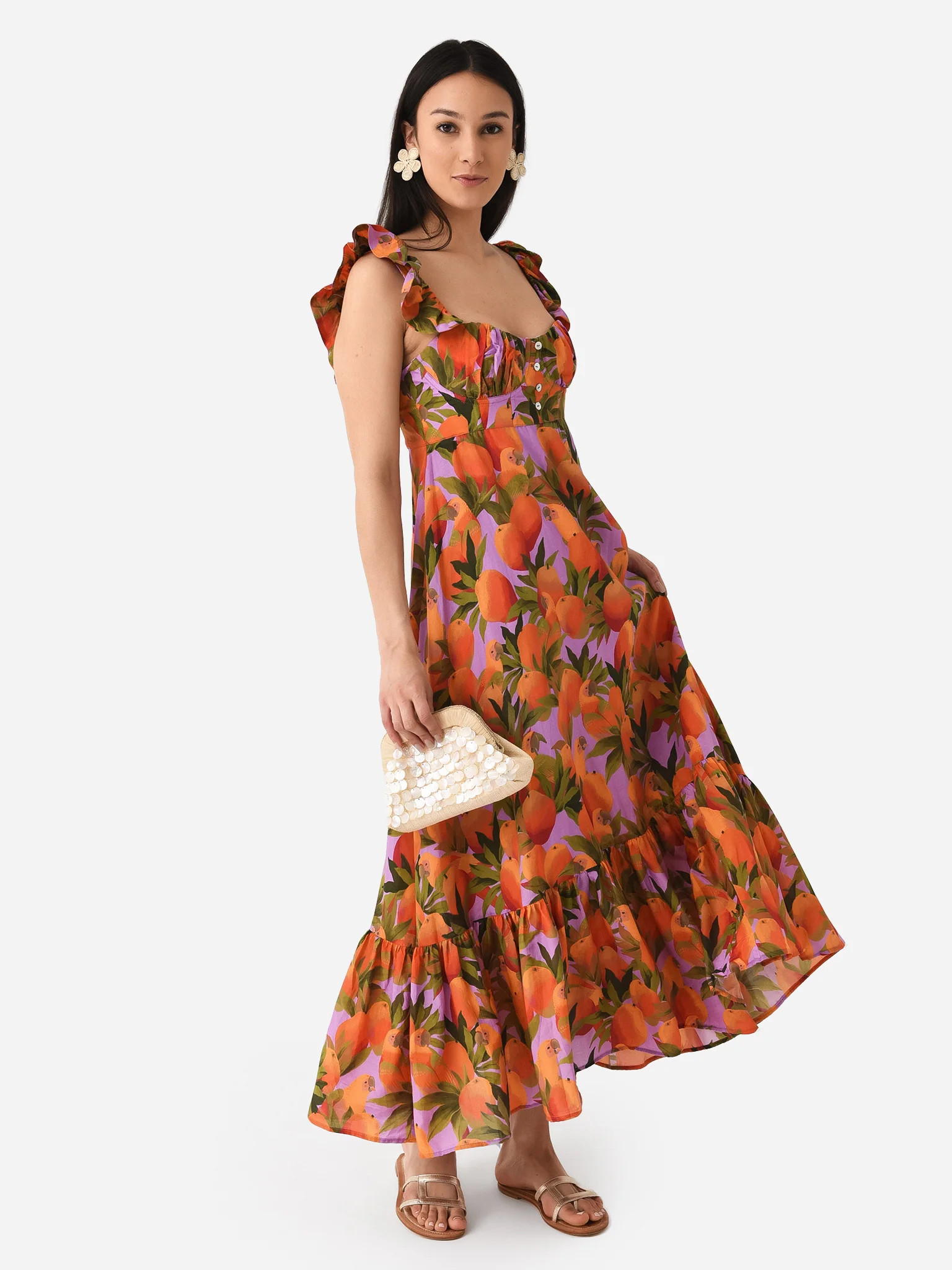 Farm Rio Women's Mango Macaws Maxi Dress | Saint Bernard
