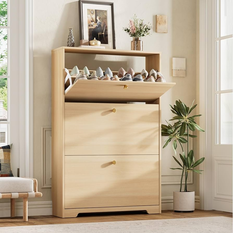 Nicetree Shoe Storage Cabinet, Slim Shoe Cabinet, Hidden Shoe Rack Cabinet, Shoe Storage Cabinet ... | Amazon (US)