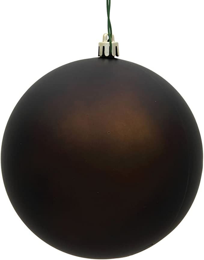 Vickerman 2.4" Chocolate Matte Ball Ornament. Includes 60 Ornaments per Box. | Amazon (US)