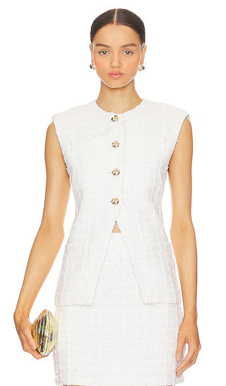 Amanda Uprichard Hughes Vest in White. - size S | Revolve Clothing (Global)