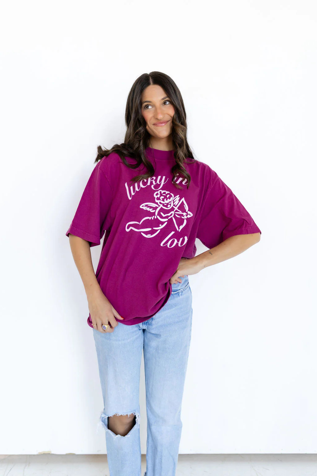 Lucky In Love Mockneck Tee | Shop Homewurk