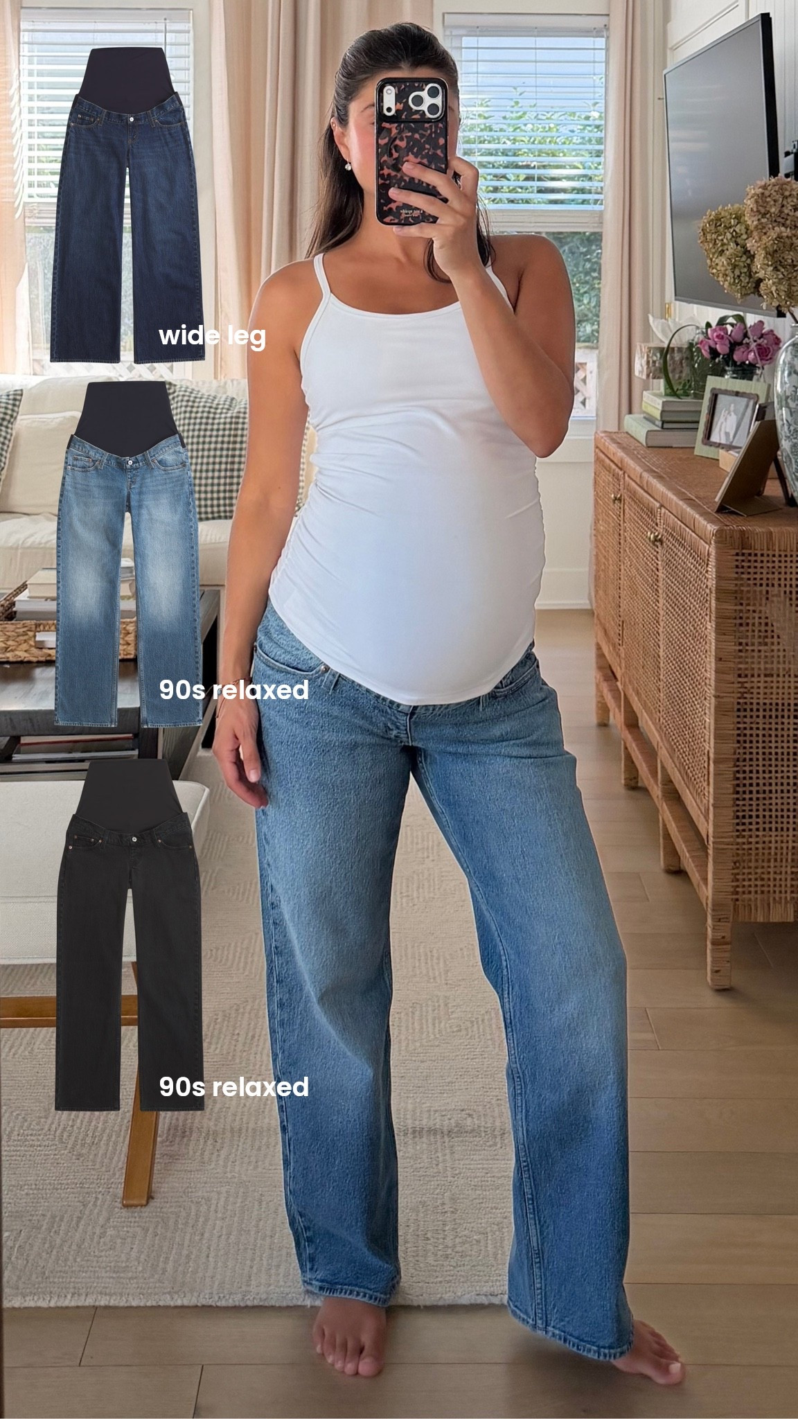 [10/10/26] @abercrombie maternity denim on sale! Code AFLTK for 20% off sitewide! Wish I found these jeans sooner, sooooo good for maternity - band is not restricting! I’m wearing 26 short and also come in a wide leg option that I love! 

*Use code AFLTK to get an additional 20% off almost everything in stores and online at checkout from October 10, 2026 to October 11, 2026 in US/CA. Exclusions apply. See details online.