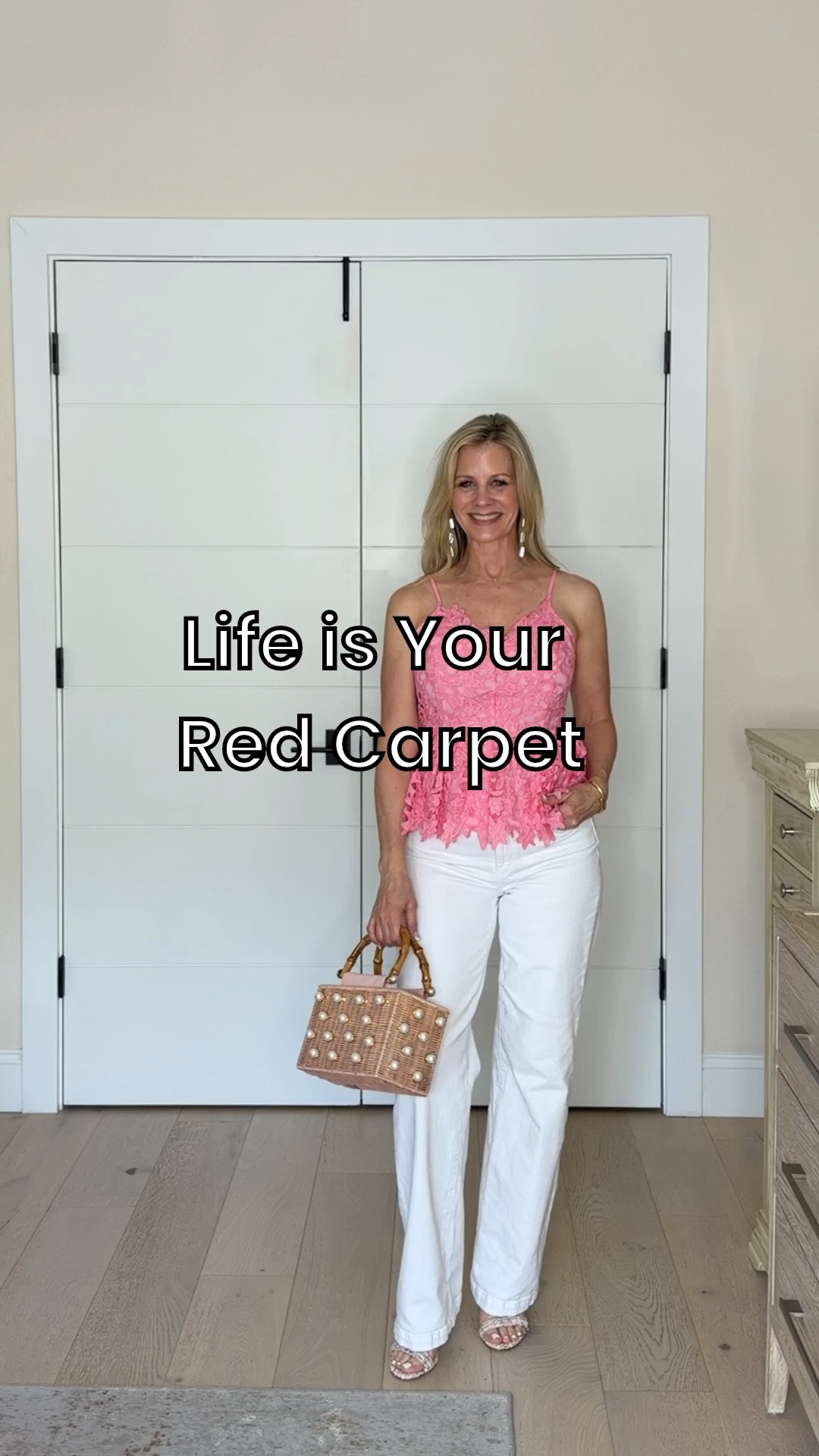 Life is your red carpet ✨

Confidence looks a little different after 50… and honestly, it’s better. I’m loving feminine details this spring, like this pink lace top paired with white jeans and a playful straw bag. Effortless, polished, and perfect for sunny days.

#LTKSpringSale #LTKootd #LTKOver40