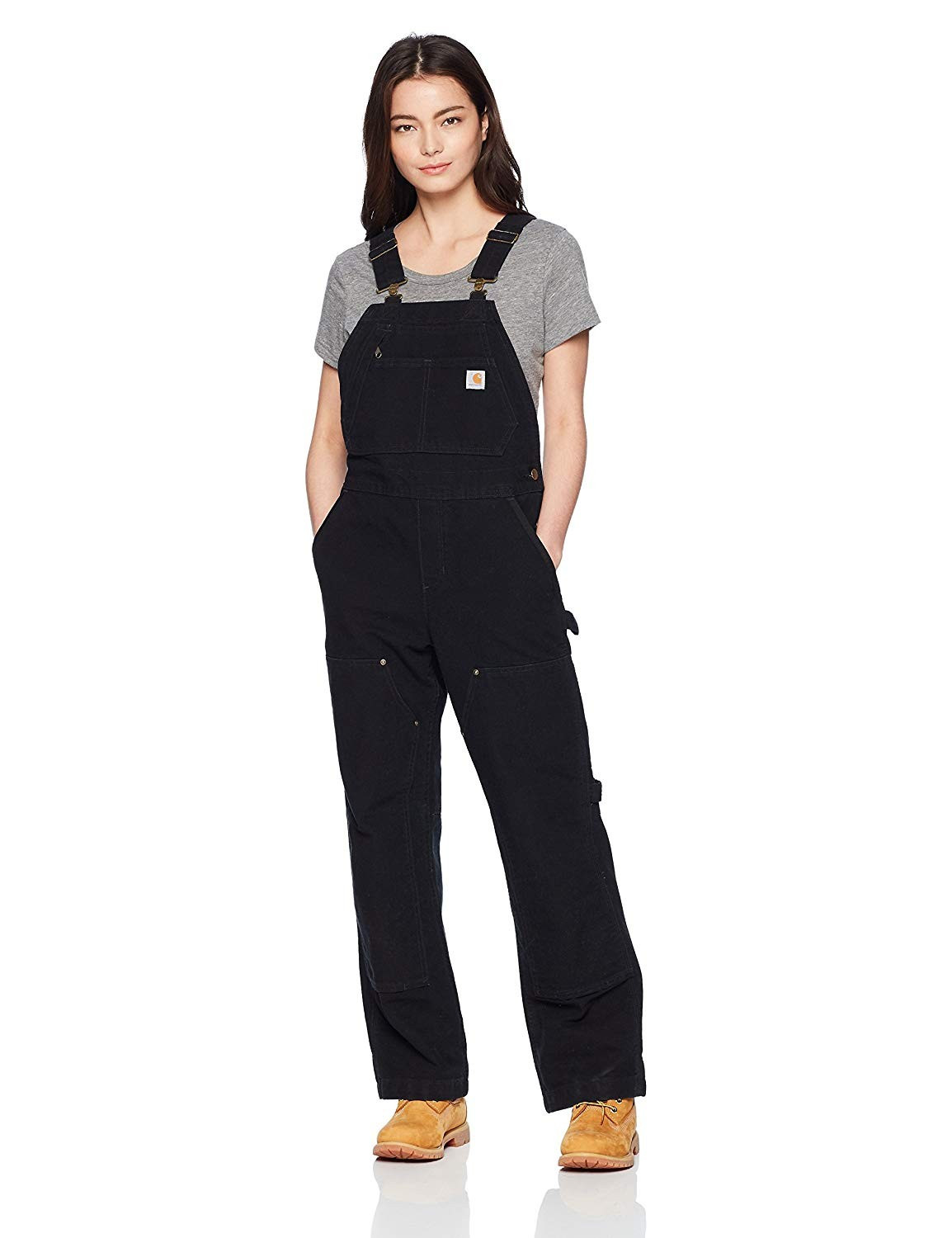 Carhartt Women's Weathered Duck Unlined Wildwood Bib Overalls | Amazon (US)