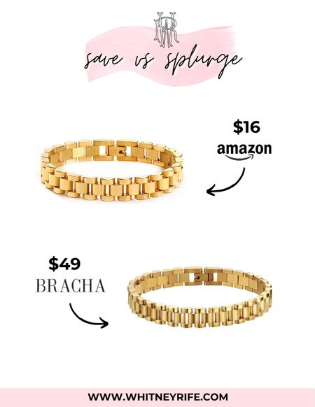 Rolex inspired bracelets back in stock 
Save vs. splurge 
Jewelry gift 


#LTKHoliday #LTKunder50