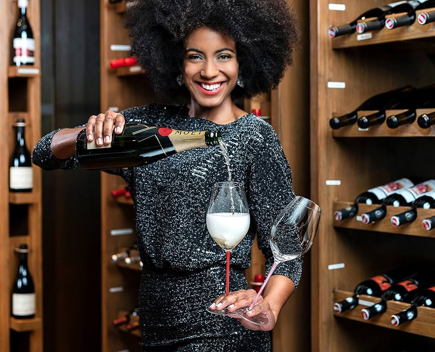 Riedel Fatto A Mano Champagne Glass, Pink | Amazon (US)