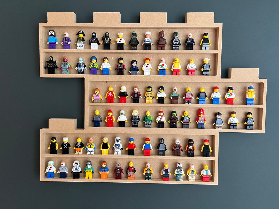 Stacked Brick Minifigure Wall Display Holds up to 72 Minifigures Perfect Gift for Any Occasion Sh... | Etsy (US)