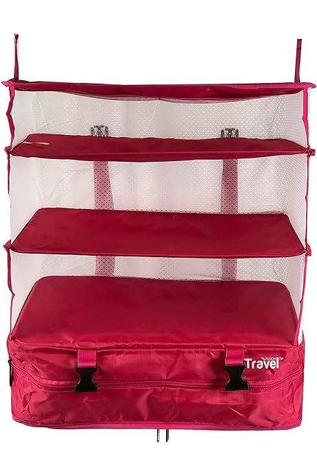 TABITORA Portable Hanging Travel Shelves Bag Packing Cube Organizer Suitcase Storage Large Capaci... | Amazon (US)