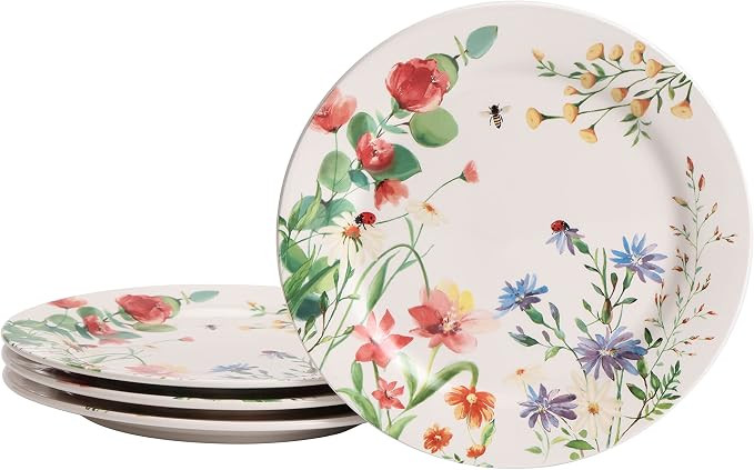 Bico Summer Provence Dinner Plates Set of 4, 11 Inch Large Ceramic Plates for Pasta, Steak, Styli... | Amazon (US)