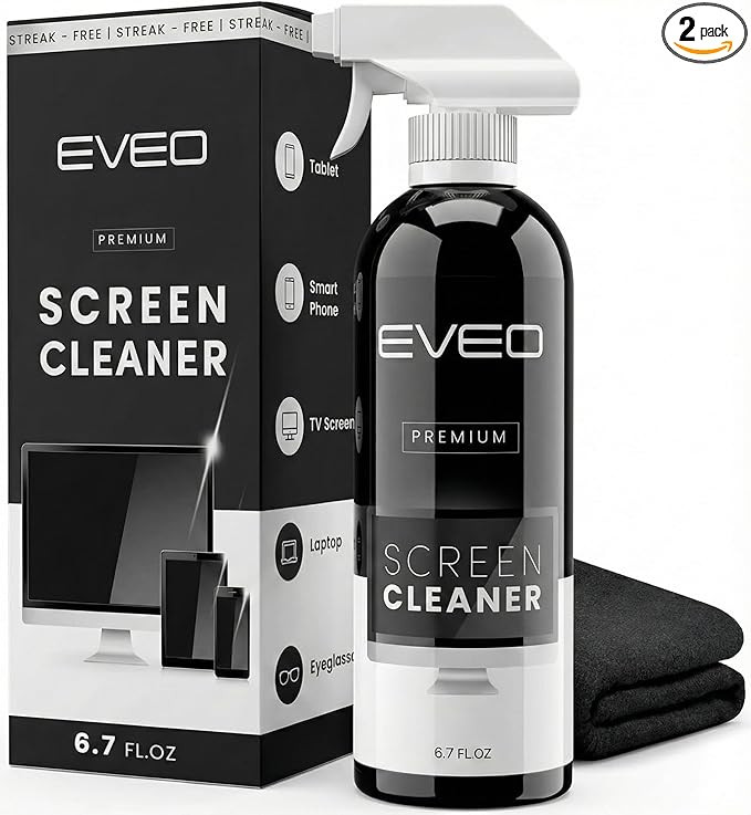 EVEO Screen Cleaner Spray - Large Screen Cleaner Bottle - TV Screen Cleaner, Computer Screen Clea... | Amazon (US)