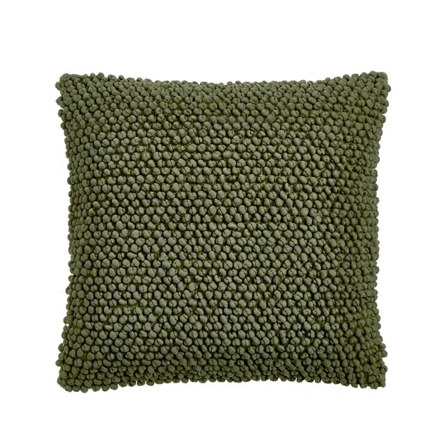 Gap Home Chunky Knot Textured Decorative Square Throw Pillow, Olive, 20" x 20" | Walmart (US)
