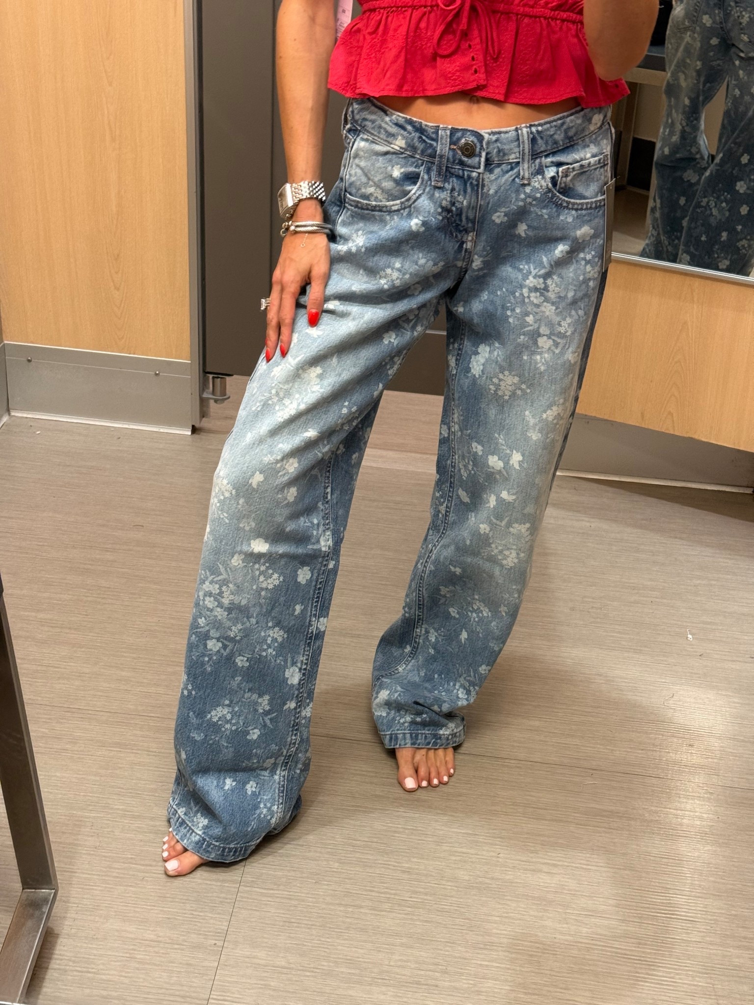 Fun printed jeans that aren’t too busy wearing size 00 

#LTKSeasonal #LTKPetite