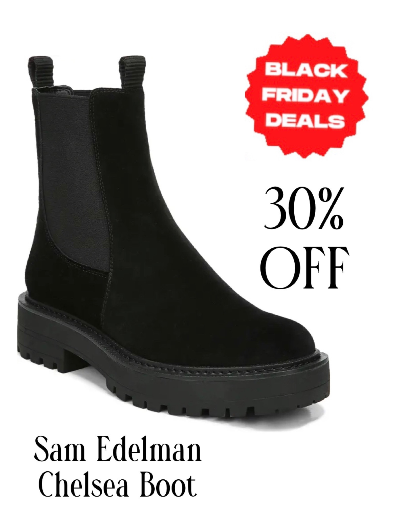 Sam Edelman boots 
Chelsea boot 
Lug boot combat boot 
Black Friday deal 


#LTKsalealert #LTKshoecrush #LTKCyberweek
